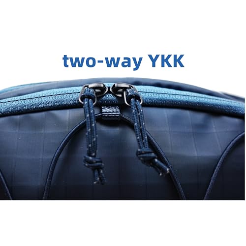 Travel Fanny Pack 3L, Crossbody Adjustable Strap, Padded Back, Water Repellent - color: Blue Abyss