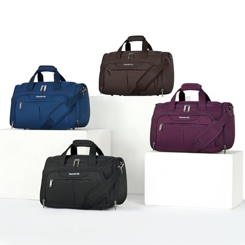 Hanke Small Underseat Carry On Luggage Bags for Travel with 10 Pockets. - color: Coffee, size: Underseat Carry-On