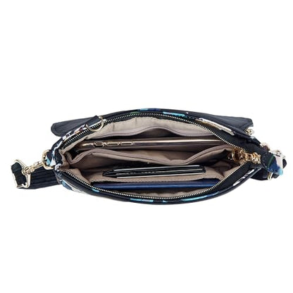Travelon Anti-Theft Addison Convertible Crossbody/Belt Bag - color: Midnight Floral