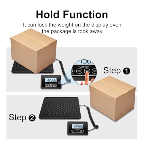 Fuzion Shipping Scale, 440LB x 10g High Accuracy Digital Postal Scale - color: Black
