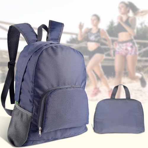Foldable Backpack Travel Collapsible Backpacks Lightweight Packable Backpacks Men Women Foldable Day Pack for Travel, Hiking, Walking, Cycling, Camping (Grey) - color: Grey