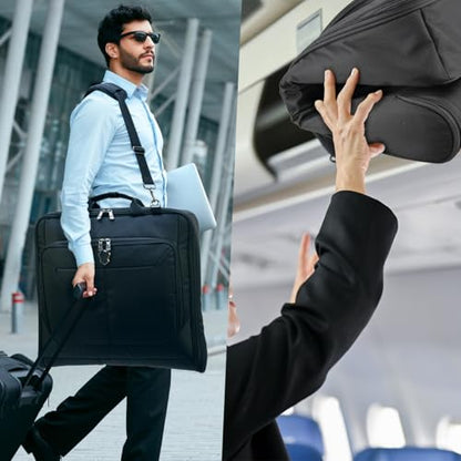 WELKINLAND 3-Suit Garment Bags for Travel & 4Pack Compression Packing Cubes