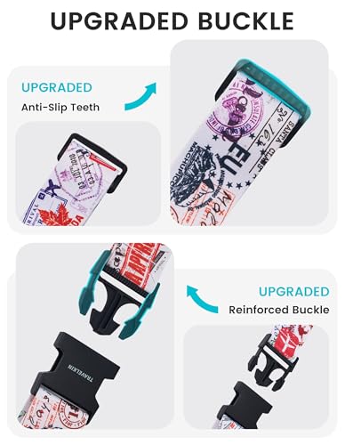 Travelkin Luggage Straps TSA Approved, Suitcase Straps with TSA Lock - color: Journey