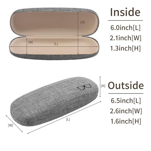 ABAJI Eyeglasses Case Kids Students Reading Glasses Organizer Hard Shell Lint Lining Snap Close Men Women Boys Girls - color: Green Purple Pink