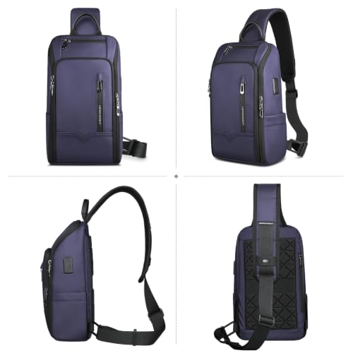 Crossbody Sling Bag for Men, Waterproof Sling Crossbody - color: Blue