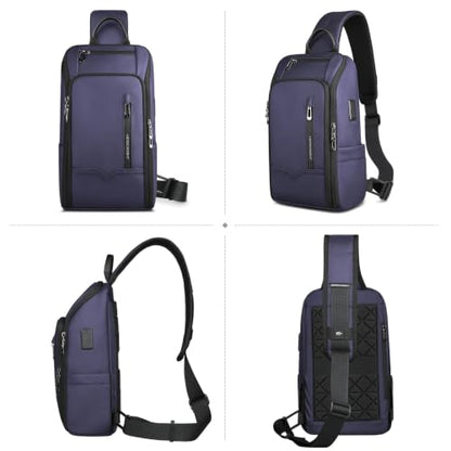 Crossbody Sling Bag for Men, Waterproof Sling Crossbody - color: Blue