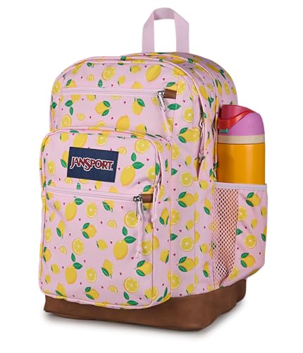 JanSport 34L Cool Backpack – 15-inch Laptop Sleeve, Lemonade Stand | Ergonomic Straps, Waterbottle Pocket, Campus Weekender Travel Rucksack - color: Lemonade Stand Pink