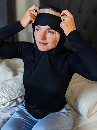 Dēp Sleep Hoodie with Attached Eye Mask, Built for Athletes, Unisex - size: Small