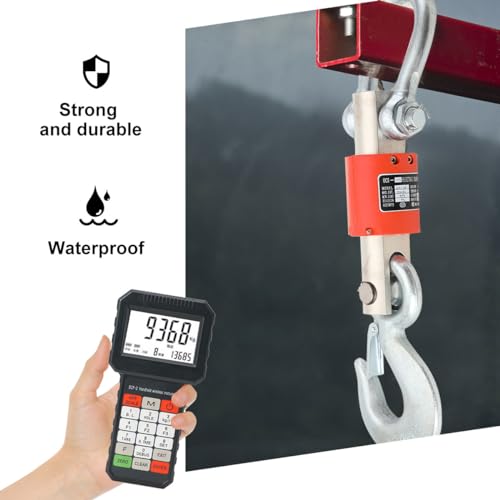 10000kg /22000lbs Crane Scale 10 Ton Digital Hanging Scale Electronic Wireless Industrial Heavy Duty Crane Scale with Hook Remote Control