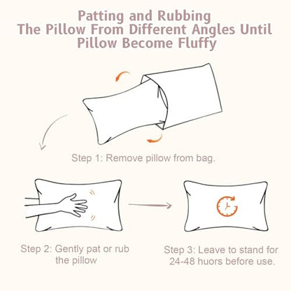 vocheer Small Pillow with Removable Cover, 11"x 7" Tiny Travel Pillow 1PC - color: Dove-1pc