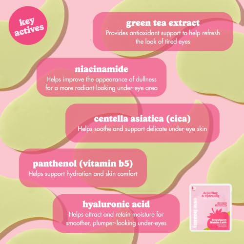 ESW Beauty Strawberry Matcha Latte Under Eye Patches with Green Tea, 1 Pack - size: 1 Count (Pack of 1)