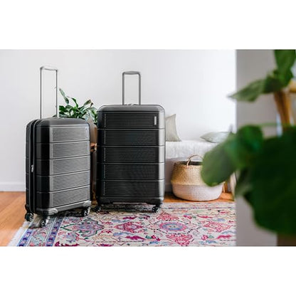 American Tourister Stratum 2.0 Expandable Hardside Luggage with Spinner Wheels, 24" SPINNER, Jet Black - color: Jet Black, size: 24-Inch Checked-Medium