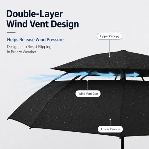 Windproof Travel Umbrella Premium Auto Folding Umbrella for Rain and Sun - color: black