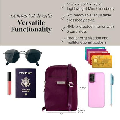 Baggallini The New Classic Collection Take Two RFID Bryant Crossbody - color: Mulberry