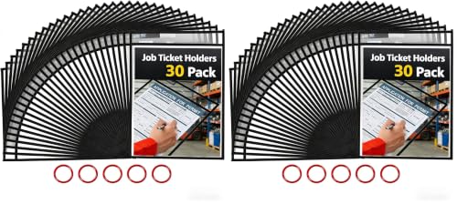 GAMENOTE 60 Pack Dry Erase Pockets, 10x14 Reusable Sleeves, Black - color: Black, size: 60 Pack