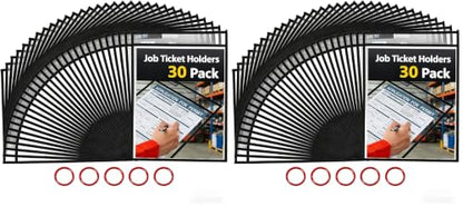 GAMENOTE 60 Pack Dry Erase Pockets, 10x14 Reusable Sleeves, Black - color: Black, size: 60 Pack
