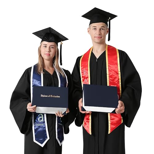GraduationMall 8.5"x11" Smooth Padded Diploma Cover Certificate Holder Darkblue,2-Packs - color: Navy, size: 2 Packs