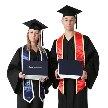 GraduationMall 8.5"x11" Smooth Padded Diploma Cover Certificate Holder Darkblue,48-Packs - color: Navy, size: 48 Packs