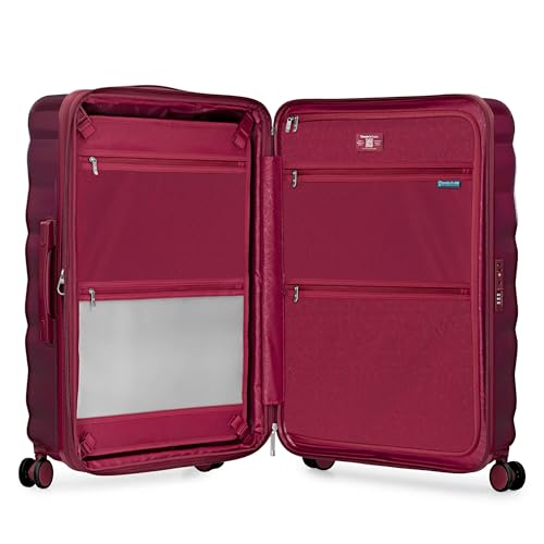 Traveler's Choice Edinburgh II Hardside Spinner Luggage, TSA Lock, Red, 2 Piece Set (21/29) - color: Red, size: 2 Piece Set (21/29)