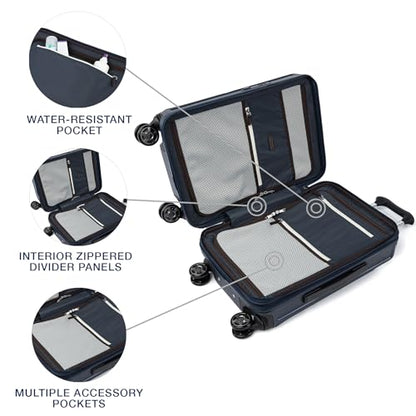 Travelpro Platinum Elite Hardside Carry-On Luggage, True Navy, 21-Inch - color: True Navy Blue, size: Carry-on 21-Inch