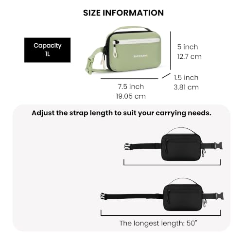 Sherpani Hyk, Small Sling Bag, Lightweight Travel Fanny Pack - color: Palm