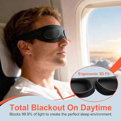 TSYL Travel Sleep Mask: Ultra Lightweight 3D Contoured Sleep Eye Mask