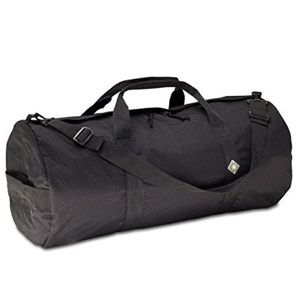 75L Hauler Heavy Duty Duffle Bag, Weatherproof Ripstop Gym Travel Gear Bag - color: Black, size: 14" x 30" (75 Liters)