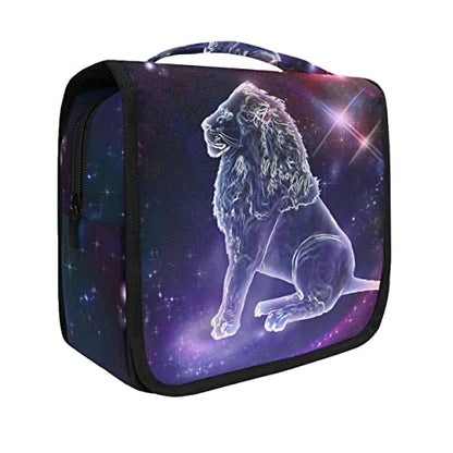 senya Hanging Travel Toiletry Bag Kit Makeup Case Cosmetics Organizer for Men Women - color: Leo Constellation Space