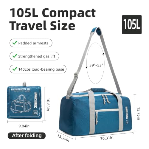 Extra Large 105L Duffel Bag, Foldable Moving & Storage Bag - color: Navy Blue, size: 105L