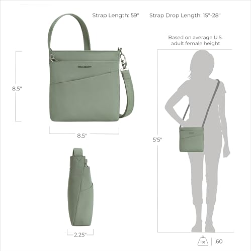 Travelon Anti-Theft Roam Small Crossbody - color: Moss