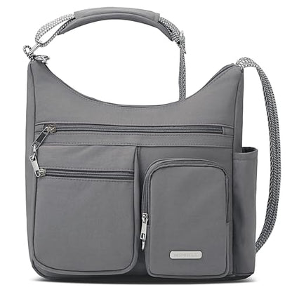 MHCNLL Anti Theft Crossbody Bag for Women, Waterproof Nylon Travel Purse - color: Grey