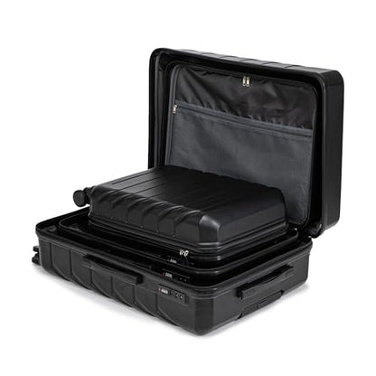 Merax Luggage Set, 3 Piece Hardside Suitcase Set, 20/24/28inch Luggage - color: Black, style: 20/24/28