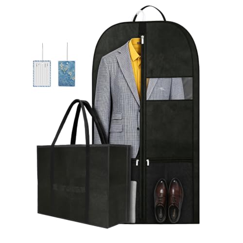 43Inch Garment Bags for Hanging Clothes, Suit Bags for Closet Storage 1Pack
