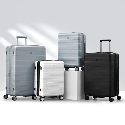 MILADA 28-Inch Large Hardside Expandable Checked Luggage Suitcase, Silver - color: Arctic Silver, size: Checked Large 28 inch