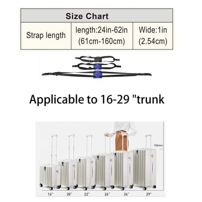 Luggage Straps Bag Bungee, Luggage Bungee - Luggage Straps Suitcase Adjustable Belt-(Blue-2) - color: Blue-2