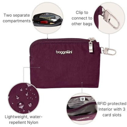 Baggallini On the Go Daily RFID Pouch - color: Mulberry