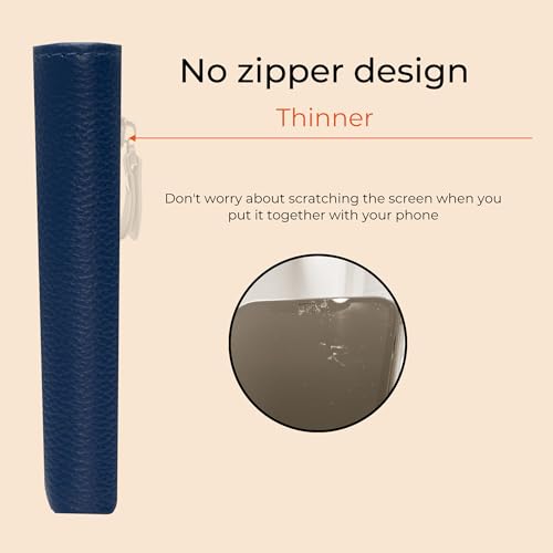 Bveyzi Ultra Slim Small RFID Wallet for Women, Leather Tiny Thin Bifold Pocket Ladies Wallet - color: Navy Blue