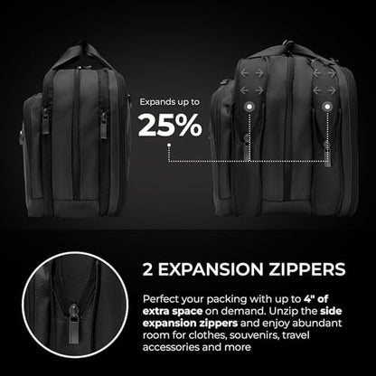 Expandable Cabin Bag - color: Black, style: Expandable Duffle