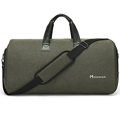 Travel Garment Bag,45L convertible garment bag carry on for hanging clothes - color: Forest Night