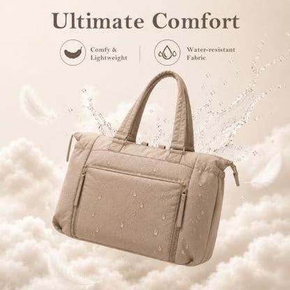 MOMINSIDE Diaper Bag Tote with Changing Station Convertible Diaper Bag Backpack Tote pañaleras para bebe Large Baby Bag, Hospital Bag Mommy Bag Travel Diaper Bag for Mom,16 Pockets, Khaki - color: Khaki