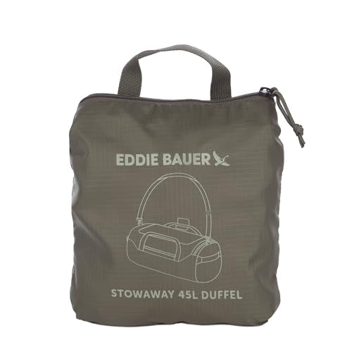 Eddie Bauer Stowaway Packable Duffel Bag| Travel | Foldable | Lightweight | Durable | Ripstop Polyester | 23" Length | 45L Capacity - Spruce Green - color: Spruce