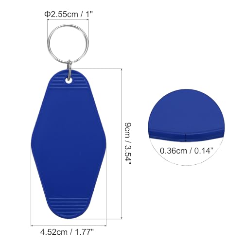 uxcell Hotel Keychains Blank Plastic - color: Blue