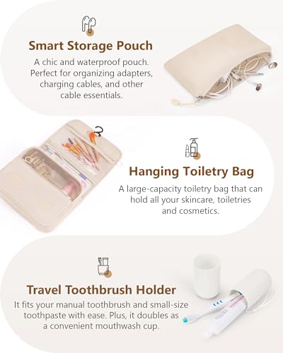 12pc Compression Packing Cubes for Suitcases, Expandable Travel Organizer Bags Set for Luggage, Lightweight Carry On Essentials, Beige - color: Cream