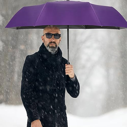 Jexine Windproof Travel Umbrella Compact Small - color: Purple