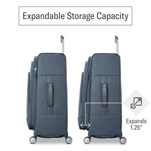 Samsonite UpLIFT Lightweight Large Checked Softside Luggage with Spinner Wheels - Expandable - Airline-Approved, Polyester Soft Suitcase for Ultra Light Travel - Elemental Blue - color: Elemental Blue, size: Large Checked