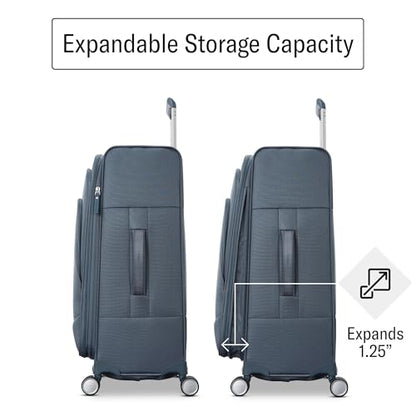 Samsonite UpLIFT Lightweight Large Checked Softside Luggage with Spinner Wheels - Expandable - Airline-Approved, Polyester Soft Suitcase for Ultra Light Travel - Elemental Blue - color: Elemental Blue, size: Large Checked