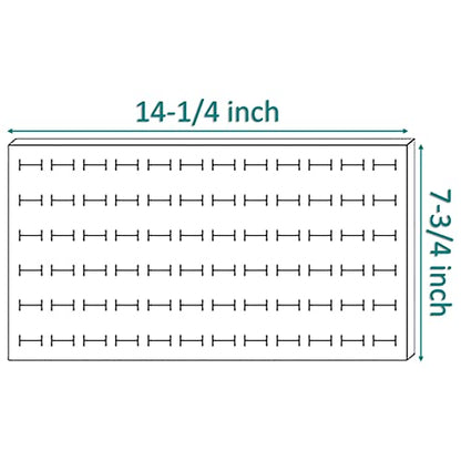 The Display Guys 2-Pack 72-Ring Jewelry Tray Insert, White - color: White, size: Ring Slots - 72