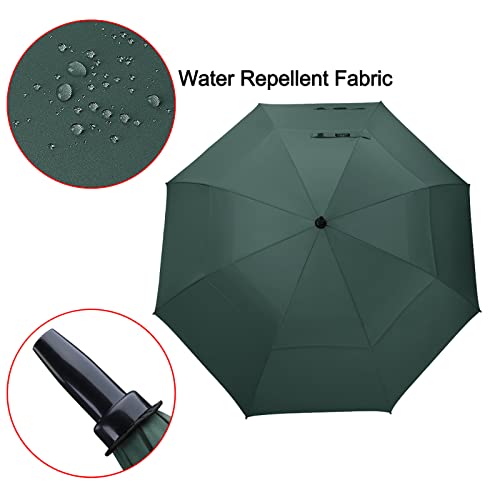 G4Free 47/54/62/68/72 Inch Golf Umbrella Windproof Auto Open Large Umbrella - color: Dark Green, size: 62 inch