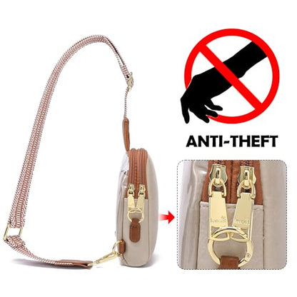 INICAT Touchscreen Crossbody Phone Purse, Small Sling Bag for Women,Brown - color: Apricot Brown, size: Large