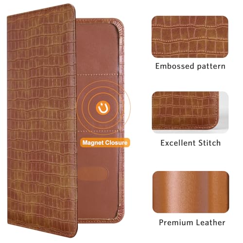 CoBak Car Registration and Insurance Holder - color: L-Crocodile Brown